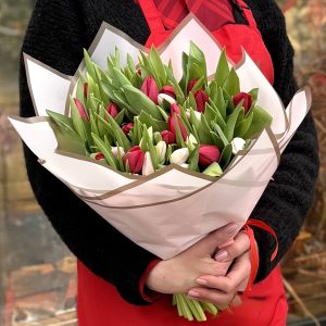 51 punase-valge tulbi mix